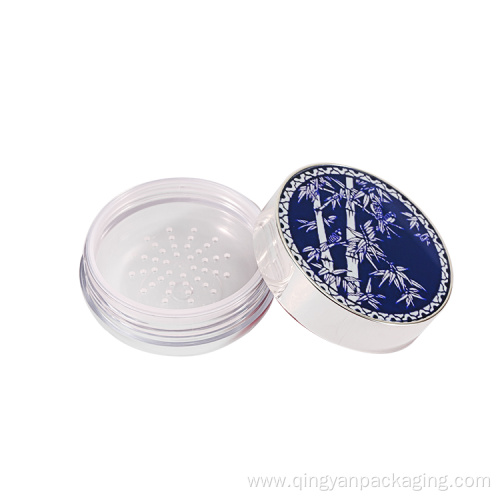 Ladies fashion round loose powder case